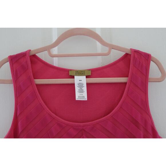 Women's Valerie Stevens Size Medium Tank Top with overlay Beautiful Pink - Picture 5 of 5